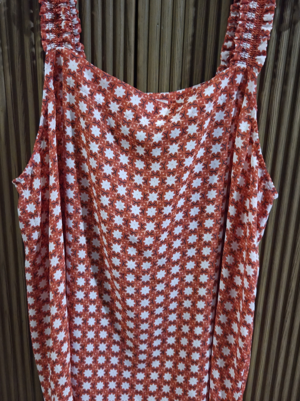 Loft Red and White Star Print Sleeveless Tank Top
